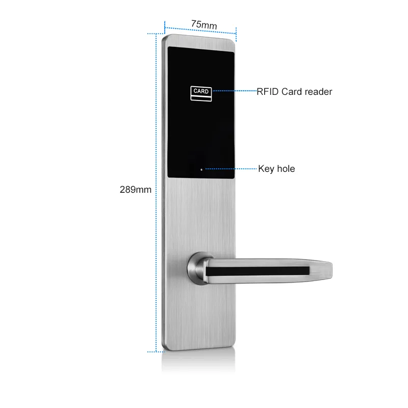 Hotel card lock with key