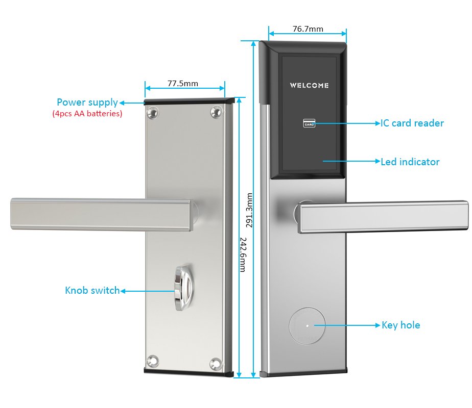 Residential RFID Electronic Key Card Door Lock Nigeria