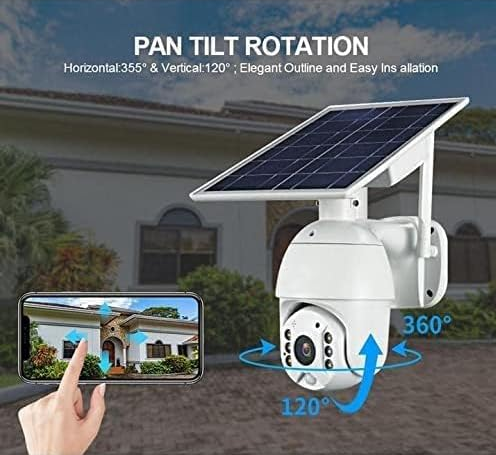 Battery Powered 5mp 4G SIM Solar Camera Nigeria
